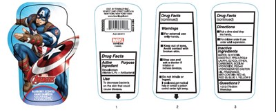 sanitizer label - capt america